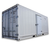 White portable refrigeration container outside