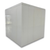 White walk-in cooler unit with closed hinged door and insulated panel walls back left view