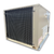 Beige condensing side back view of unit