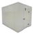 White walk-in cooler unit with closed hinged door, featuring insulated panel walls front left view