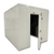 White walk-in cooler unit with open hinged door, featuring insulated panel walls