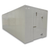 White walk-in cooler unit with closed hinged door, featuring insulated panel walls front left view