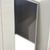 White walk-in cooler unit with open hinged door, featuring insulated panel walls inside view
