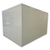 White walk-in cooler unit with closed hinged door, featuring insulated panel walls back right view