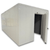 White walk-in cooler unit with open hinged door, featuring insulated panel walls