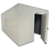 White walk-in cooler unit with open hinged door, featuring insulated panel walls