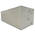 White walk-in cooler unit with closed hinged door, featuring insulated panel walls front left view