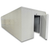 White walk-in cooler unit with open hinged door, featuring insulated panel wall