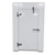Outside view of white walk-in cooler unit.