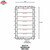 11'6" x 22'10" x 8'H Walk In Cooler without Floor Diagram