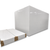 White walk-in cooler unit with closed hinged door, featuring insulated panel walls
