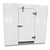 White walk-in cooler with insulated panels and floor straight on view