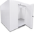 White walk-in cooler with insulated panels and floor front left view with door open