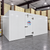 White walk-in cooler with insulated panels and floor front view