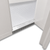 White walk-in cooler with insulated panels and floor door view
