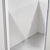 Inside view of a white a white walk-in combo cooler-freezer with two doors and stainless hardware