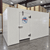 White walk-in commercial freezer front left view