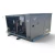 Front-right view of the used Russell RFH200L44EANT 2 HP condensing unit #586, showing the access panel, Russell logo, and caution labels.