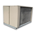 Beige condensing unit backside view.