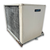 Beige condensing unit backside view.