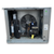 Gray condensing unit front showing the interior.