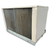 Beige condensing unit backside view.