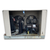 Beige condensing unit front showing the interior.