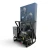 Front-right view of the used Hussmann HICA1204PSKNI 12 HP double-stack indoor condensing unit #98, showing the compressor, electrical panel, and support frame.