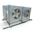 Front-left view of a used Bohn PG-3002D evaporator #3492, a gray penthouse-style fan coil unit with two square top-mounted fan grilles and a coil face.