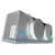 Used gray evaporator with one fans front side view showing labels.