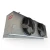 Front-left view of a used Kramer MSG-325T evaporator #3160, a gray fan coil unit with two round black-grille fans and a red Kramer logo.