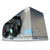 Used gray evaporator with two fans front side view showing labels.