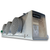 Used gray evaporator with three fans front side view showing labels.