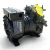 Front-left view of the used Copeland KARA-010E-TAC 1 HP compressor, showing a red inventory tag "401" and a yellow paper tag hanging from studs on the cylinder head, plus a copper service valve stub with a rust-colored fitting.