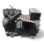 Front-right view of a used Copeland KALA-015A-TAC 1.5 HP compressor (3 phase 208-230 volt), a semi-hermetic reciprocating compressor with finned cylinder housing, a red inventory tag "237," and a yellow paper tag hanging from the service valve.