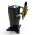 Front view of the used Copeland ZS21K4E-TF5 3 HP scroll compressor, 3 phase 208-230 volt, showing the nameplate reading "ZS21K4E-TF5-230" and a red "739" inventory tag.