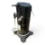 Side view of the used Copeland ZS21KAE-TF5 3 HP scroll compressor (3 phase, 208-230 volt), showing the smooth black shell, the foil-wrapped copper stubs at the top, the red round inventory tag numbered "160" partially visible at the crown, and the gray tripod mounting base.