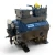 Front-left 3/4 view of the used Copeland 2DL3-F20KE-TFD 4 HP semi-hermetic compressor (3 phase, 460 volt), again showing the "Copelametic" nameplate and yellow tag from a slightly rotated angle, with the oil-safety-control module and cast mounting feet visible.