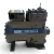 Front-left angled view of the used Copeland 3DHH-F28KL-TFD 6 HP compressor showing the bolted valve plate cover on the crankcase end, the Copeland Discus nameplate, and the mounting base without tags visible.