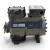 Straight-on front view of the used Copeland 2DA3-R89KE-TFC 7.5 HP compressor, 3 phase 208-230 volt, with a plain silver Emerson Climate Technologies nameplate and a foil-wrapped copper suction line, no hang tags visible.
