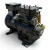 Three-quarter front-right view of a used Copeland 9RB1-076A-TFD 7.5 HP compressor, 3 phase 460 volt, showing its black housing with prominent cooling fins along the crankcase, a silver Copelametic nameplate, and a black terminal box with a caution label.