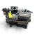 Front-angled view of the used Copeland 4DA3-F47KE-TSK 10 HP compressor, 3 phase dual voltage, showing the Emerson Copeland rating plate on the bolted cylinder head and the terminal box.