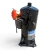 Front view of the used Copeland ZF18K4E-TF5 6 HP scroll compressor showing a red round "351" inventory tag, a yellow handwritten service checklist tag, and an orange warning flag with a yellow "add oil to compressor" tag on top.