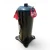 Front view of the used Copeland ZF18K4E-TF5 6 HP compressor, 3 phase 208-230 volt, showing the red round tag "649" and red paper tag hanging down the left side of the plain black cylindrical body, with a partial white rating label visible near the lower left and the cast mounting base below.