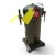 Front view of a used Copeland ZF18K4E-TF5 6 HP scroll compressor (3 phase 208-230 volt), showing twin brass service valves on either side, a red inventory tag numbered "761", a yellow hang tag, and the black four-bolt mounting base.