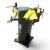 Front-left view of the used Copeland ZF18KVE-TF5 6 HP compressor, showing a red inventory tag numbered "25", the electrical terminal box, a copper tube joint wrapped in foil tape, and a yellow caution tag.