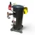 Front-left view of a used Copeland ZF18KVE-TF5 6 HP scroll compressor (3 phase 208-230 volt), showing a red inventory tag numbered "355", a yellow hang tag, and a rusted brass service valve with a foil-capped end on the left.