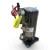 Front-left view of a used Copeland ZF18KVE-TF5 6 HP scroll compressor (3 phase 208-230 volt), showing a red inventory tag numbered "416", a service valve with a threaded copper stub, and yellow hang tags on a dusty black shell.