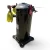 Back-left view of the used Copeland ZF18KVE-TFD 6 HP compressor, showing the rusted top surface, a red inventory tag with visible digits, and a service valve with a bent copper stub on the right.