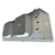 Used gray evaporator with two fans front side view showing labels.